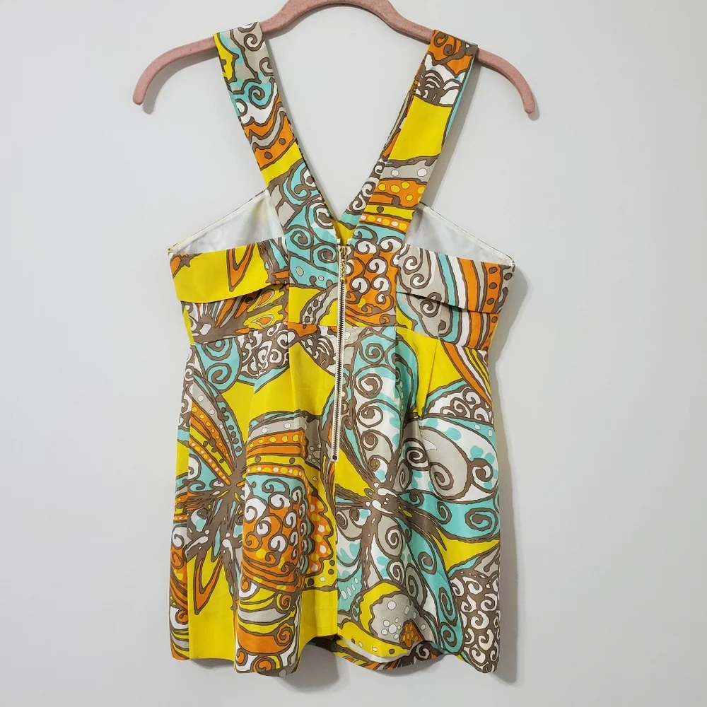 Kate Spade Jana Beaded Silk Sleeveless V-Neck Top Size 0